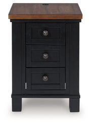 Wildenauer - Brown / Black - Chair Side End Table - JaxCo Furniture