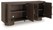 Veeda - Dark Brown - Accent Cabinet - JaxCo Furniture