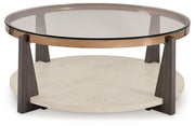 Frazwa - Multi - Round Cocktail Table - JaxCo Furniture