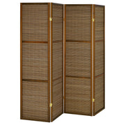 Browning - 4-Panel Bamboo Room Divider Folding Screen - Walnut - JaxCo Furniture