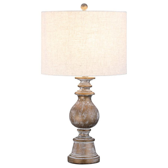 Brie - Drum Shade Urn Table Lamp - Antique Gold - JaxCo Furniture