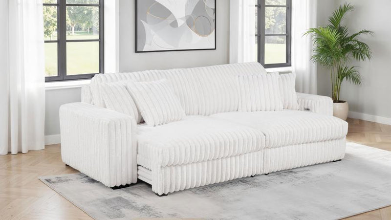 Jacana - Corduroy Upholstered Dual Power Chaise Sofa - JaxCo Furniture