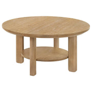 Ottowa - Round Wood Table With Shelf - JaxCo Furniture