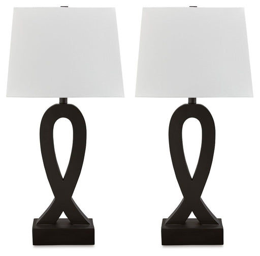 Markellton - Black - Poly Table Lamp (Set of 2) - JaxCo Furniture
