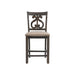 Stone - Counter Swirl Back Side Chair (Set of 2) - Smokey Walnut - JaxCo Furniture