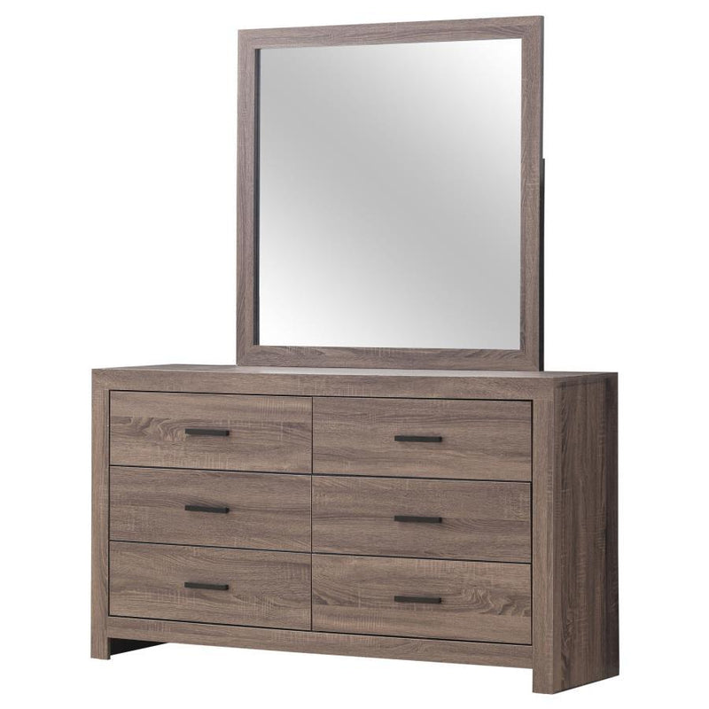 Brantford - 6-Drawer Dresser With Mirror - JaxCo Furniture