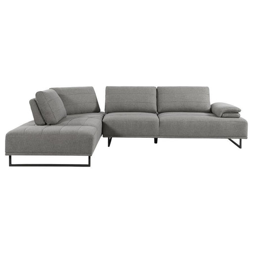 Arden - Upholstered Sectional Sofa With Adjustable Back - Taupe - JaxCo Furniture