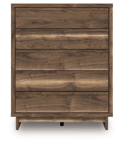 Chirason - Brown - Five Drawer Wide Chest - JaxCo Furniture