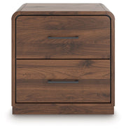 Fortlorn - Walnut Brown - Two Drawer Night Stand - JaxCo Furniture