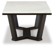 Fostead - White / Espresso - Rectangular Cocktail Table - JaxCo Furniture