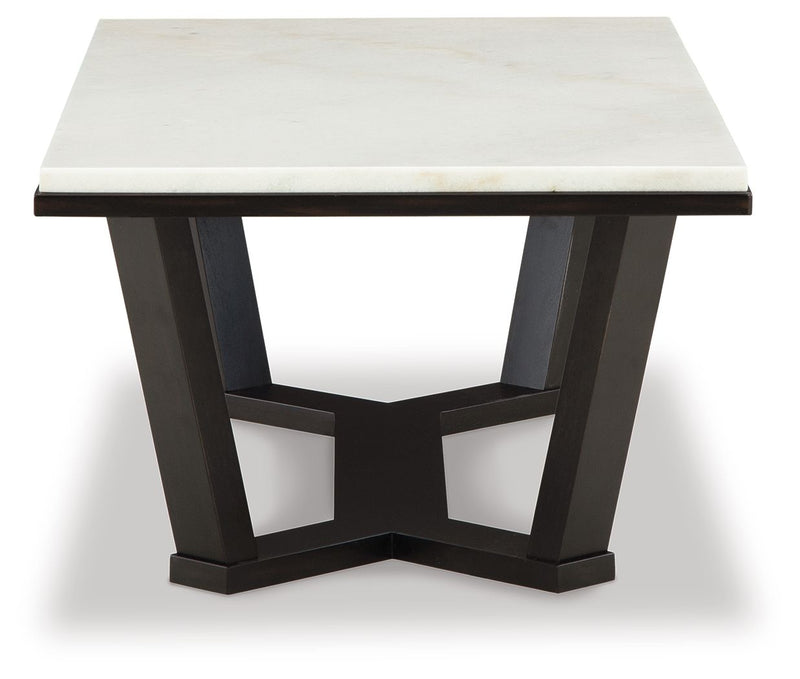 Fostead - White / Espresso - Rectangular Cocktail Table - JaxCo Furniture