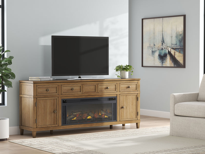 Sharlance - 81" TV Stand With Electric Fireplace - JaxCo Furniture