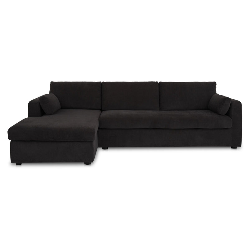 Burrow - Sleeper Sectional With Left Storage Chaise - Black