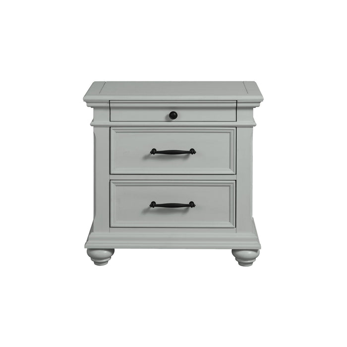 Slater - Nightstand With USB - Gray - JaxCo Furniture