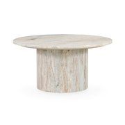 Amberly - Marble Round Coffee Table - Gray - JaxCo Furniture