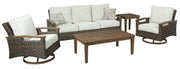 Paradise - Medium Brown - Sofa with Cushion - JaxCo Furniture