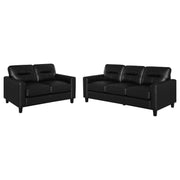Scotland - Faux Leather Upholstered Sofa Set - JaxCo Furniture