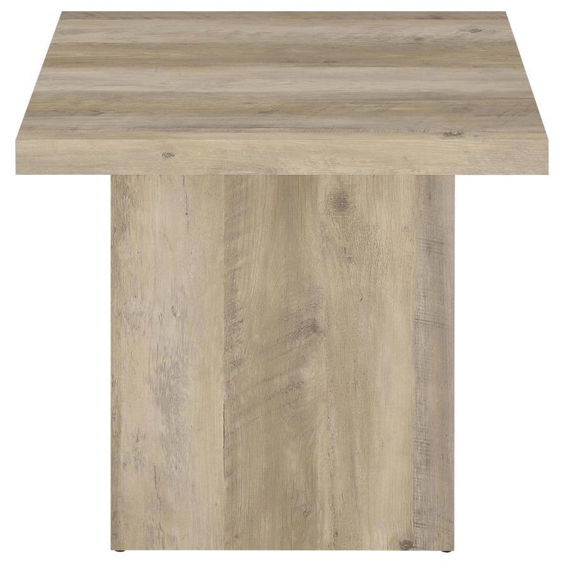 Devar - Square Engineered Wood End Table - Distressed Pine - JaxCo Furniture