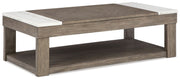 Loyaska - Grayish Brown / White - Lift Top Cocktail Table - JaxCo Furniture