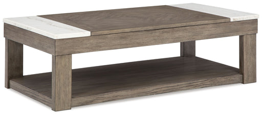 Loyaska - Grayish Brown / White - Lift Top Cocktail Table - JaxCo Furniture