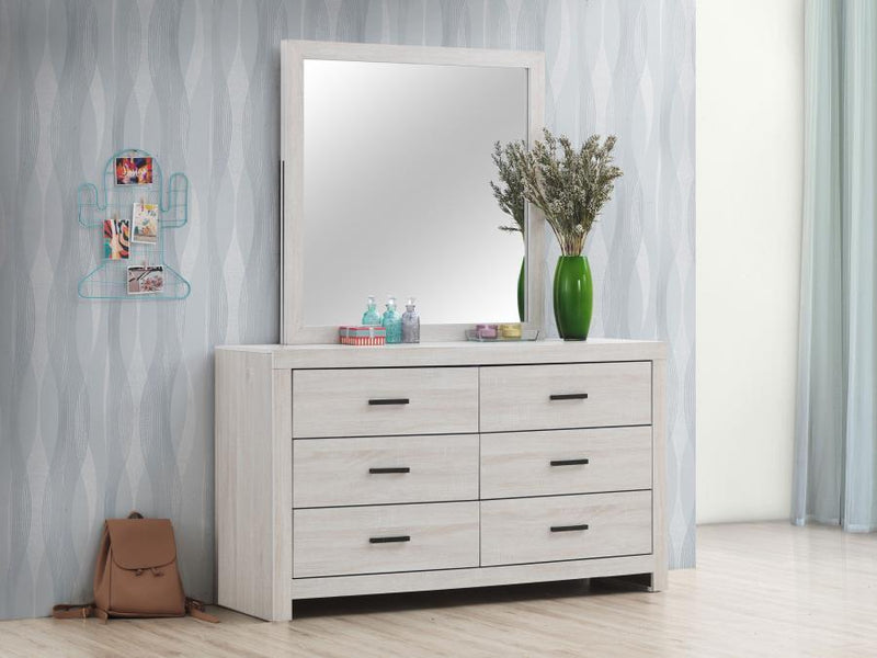 Brantford - 6-Drawer Dresser With Mirror - JaxCo Furniture