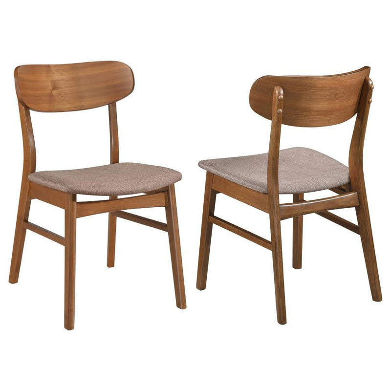 Dortch - Dining Side Chair (Set of 2) - Walnut And Brown - JaxCo Furniture