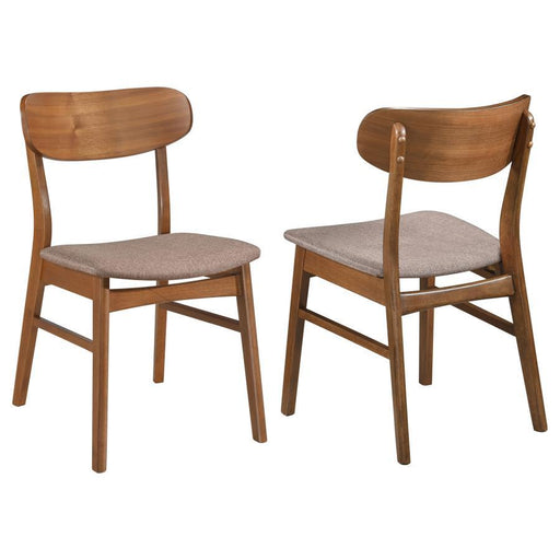 Dortch - Dining Side Chair (Set of 2) - Walnut And Brown - JaxCo Furniture