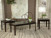 Amaro - 3 Piece Coffee And End Table Set - Dark Brown - JaxCo Furniture