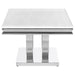 Kerwin - Rectangular Stone Top Coffee Table - White And Chrome - JaxCo Furniture