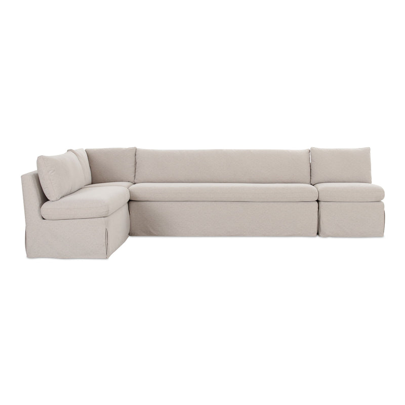Fable - Slipcover Dining Banquette L-Shape Sectional - Beige - JaxCo Furniture