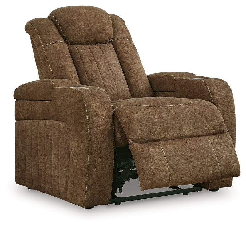 Wolfridge - Brindle - Power Recliner/Adj Headrest - JaxCo Furniture