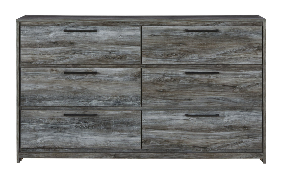 Baystorm - Gray - Six Smooth Drawer Dresser - JaxCo Furniture