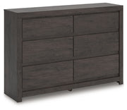 Fraluna - Charcoal - Six Drawer Dresser - JaxCo Furniture