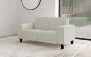 Deerhurst - Upholstered Track Arm Tufted Loveseat - Greige - JaxCo Furniture