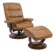 Knight - Manual Reclining Swivel Chair and Ottoman - JaxCo Furniture