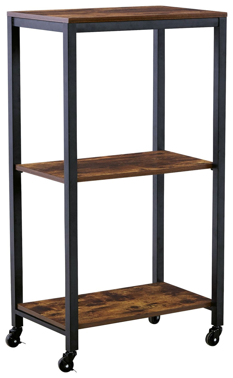 Bevinfield - Brown / Black - Bar Cart - JaxCo Furniture