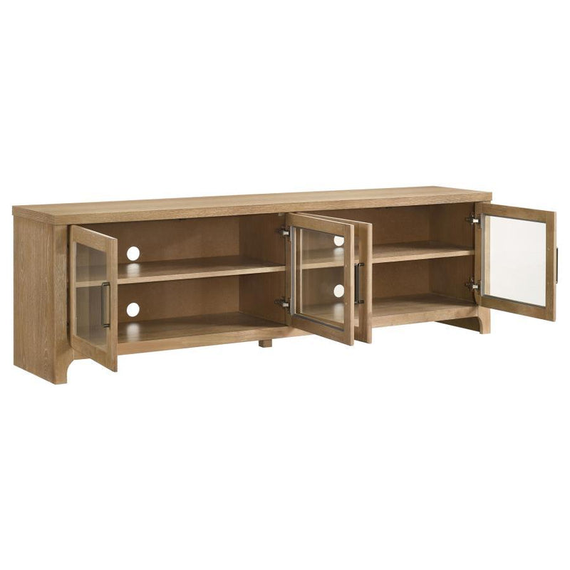 Brenham - 79" 4-Door TV Stand Media Console - Washed Oak - JaxCo Furniture