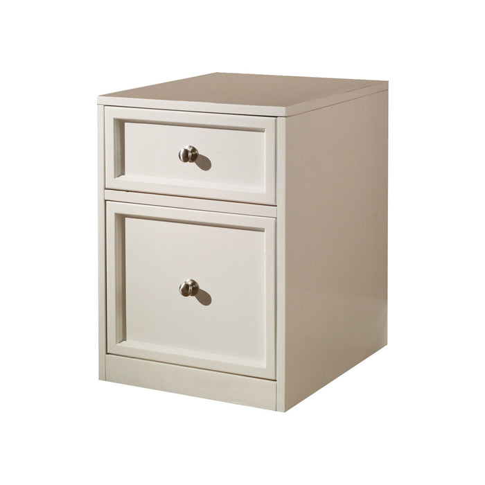 Boca - Power Lift L Desk With Hutch File And Bookcase - Cottage White