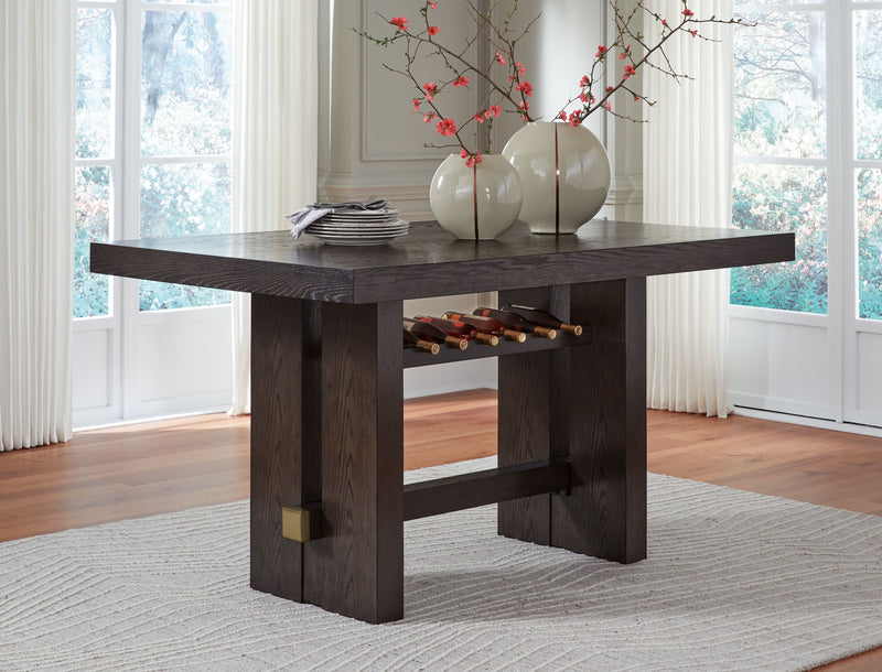 Burkhaus - Dark Brown - Rectangular Dining Room Counter Table - JaxCo Furniture