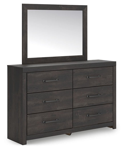 Hollivern - Dark Gray - Dresser And Mirror - JaxCo Furniture