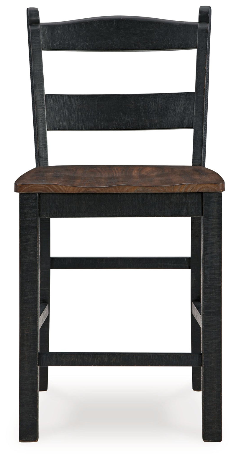 Valebeck - Black / Brown - Barstool (Set of 2) - JaxCo Furniture