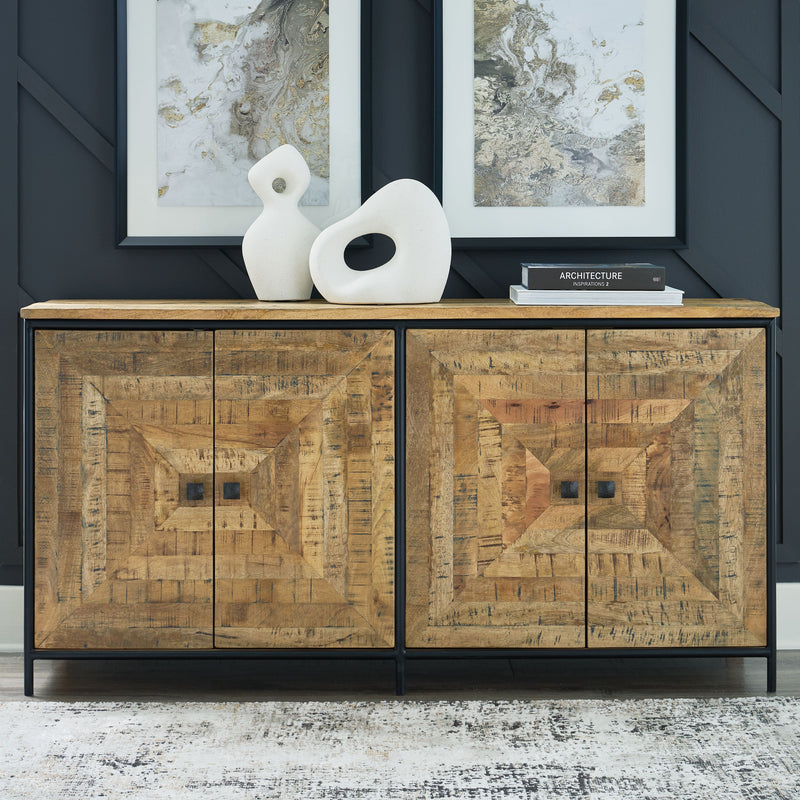 Camney - Brown / Black - Accent Cabinet - JaxCo Furniture