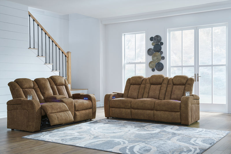 Wolfridge - Brindle - 2 Pc. - Power Reclining Sofa, Power Reclining Loveseat With Console - JaxCo Furniture
