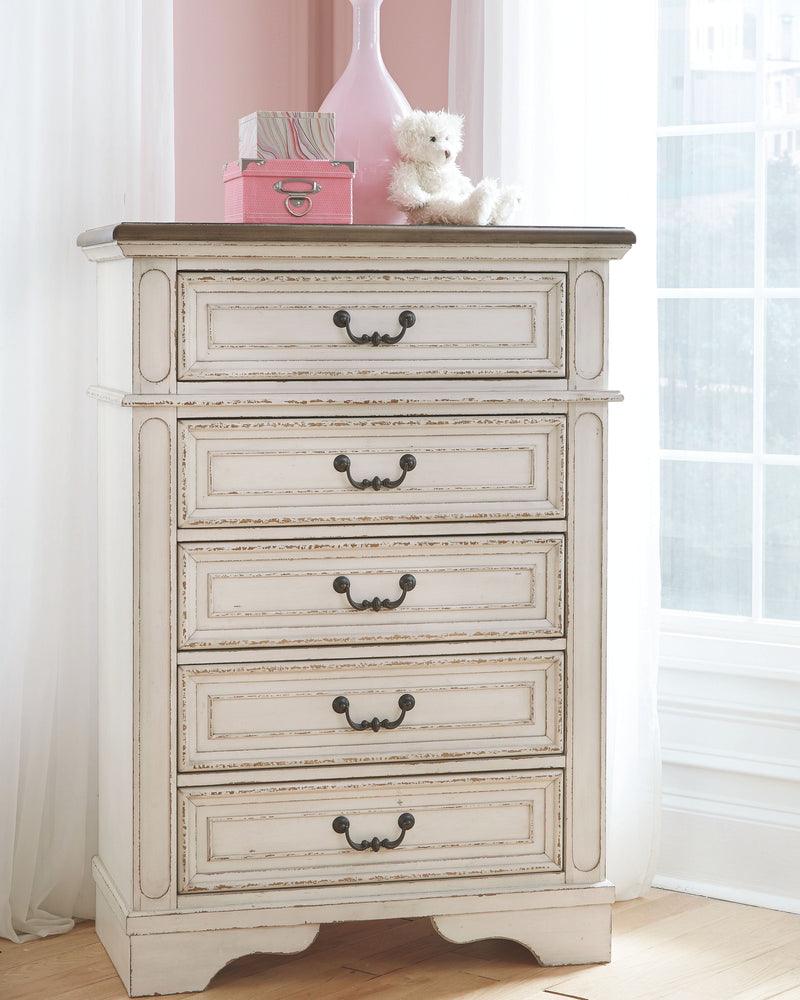 Realyn - Chipped White - Chest - JaxCo Furniture