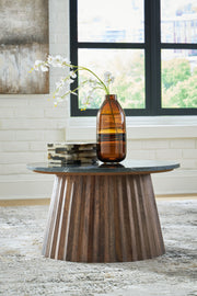 Ceilby - Black / Brown - Accent Cocktail Table - JaxCo Furniture