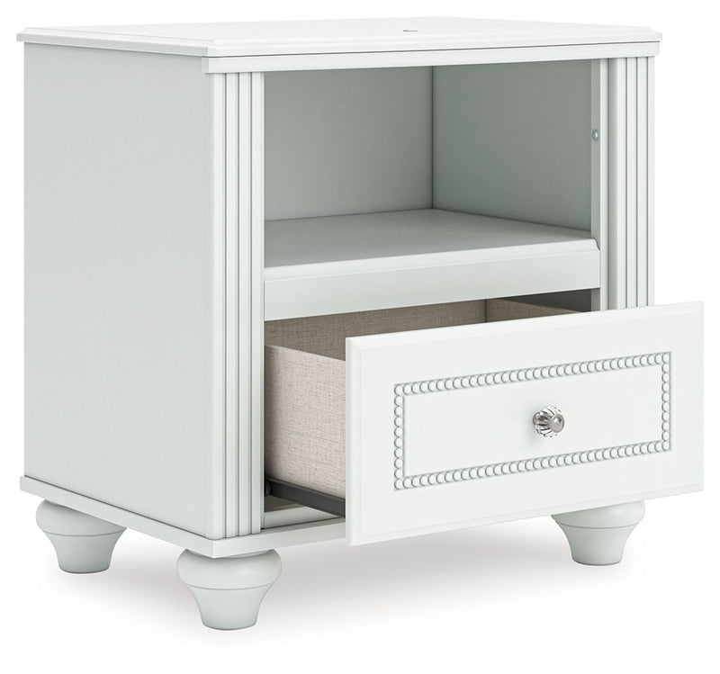 Kozlani - One Drawer Night Stand - White - JaxCo Furniture