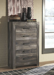 Wynnlow - Gray - Five Drawer Chest - JaxCo Furniture