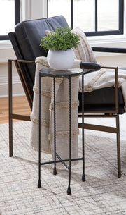 Newgoren - Clear / Black - Accent Table - JaxCo Furniture