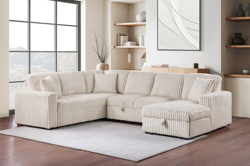 Devonshire - Sleeper Sectional Sofa Storage Chaise - JaxCo Furniture