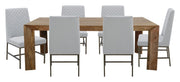 Crossings - Rectangular Dining Table With 6 Upholstered Chairs - JaxCo Furniture